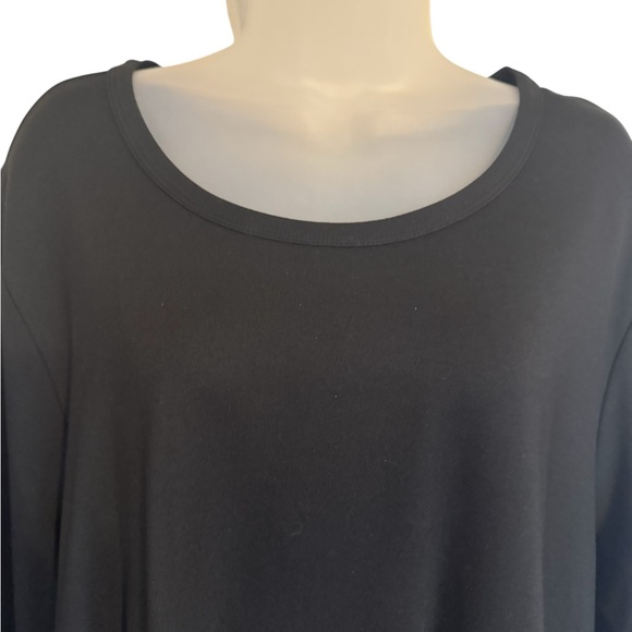 NWT  J. Jill Black Ponte Knit Top w/ Lace Accents  PLUS SIZE: 3X       #6 - Picture 2 of 12